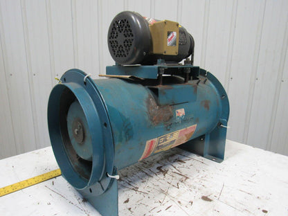 Twin City 12B7-50 Type TCTS AXIFAN 12" Tube Axial 3HP 2500CFM 208-230/460V 3PH