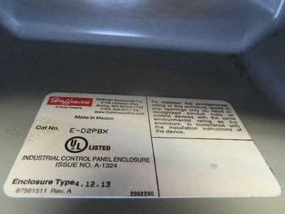 Hoffman E-D2PBX 2Push Button Enclosure 30.5mm 5.75 X 4.00 X 3.75 W/Buttons