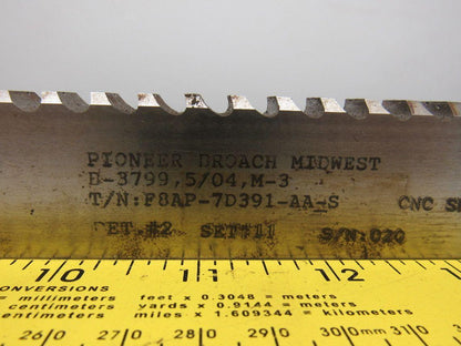 Pioneer Broach Midwest B-3799 9/16" x 18" HHS Broach Keyway Cutter