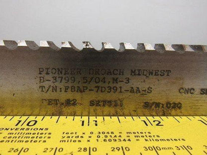 Pioneer Broach Midwest B-3799 9/16" x 18" HHS Broach Keyway Cutter