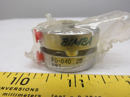 Bimba F0-40.25 Pneumatic Air Flat Cylinder 1/4" Stroke 3/4" Bore