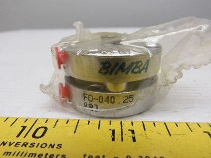 Bimba F0-40.25 Pneumatic Air Flat Cylinder 1/4" Stroke 3/4" Bore