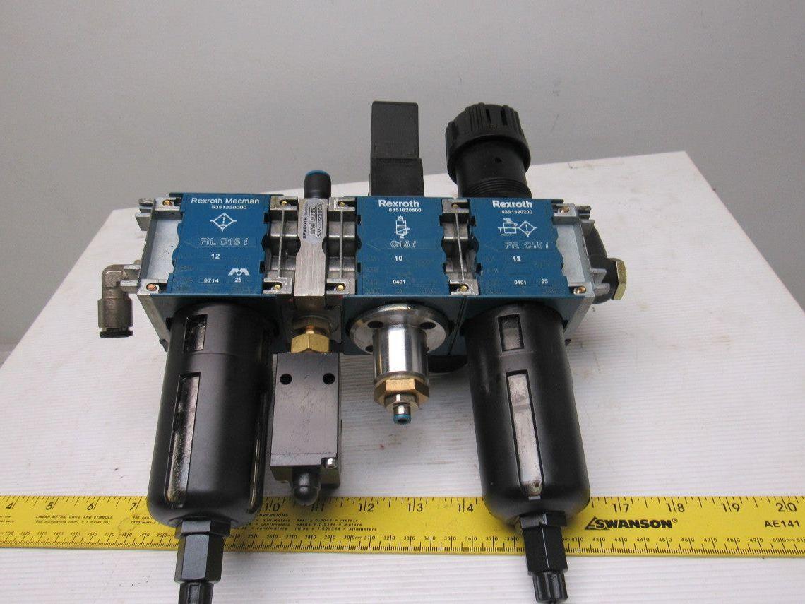 Rexroth 5351320200 Filter Regulator Diverter/E-Stop Modular Assembly 10 Bar Max