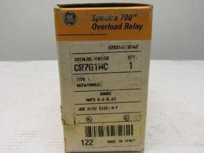 General Electric CR7G1WC Spectra 700 Overload Relay 0.4 - 0.63A