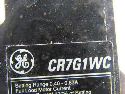 General Electric CR7G1WC Spectra 700 Overload Relay 0.4 - 0.63A