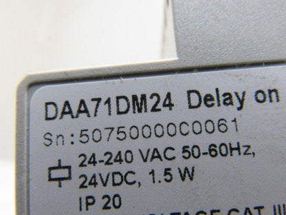 Carlo Gavazzi DAA71DM24 ON Delay Operate Timer Relay