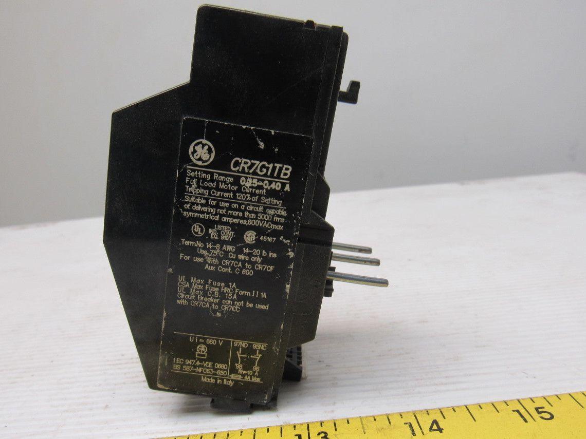 General Electric CR7G1TB Overload Relay 0.25-0.4A