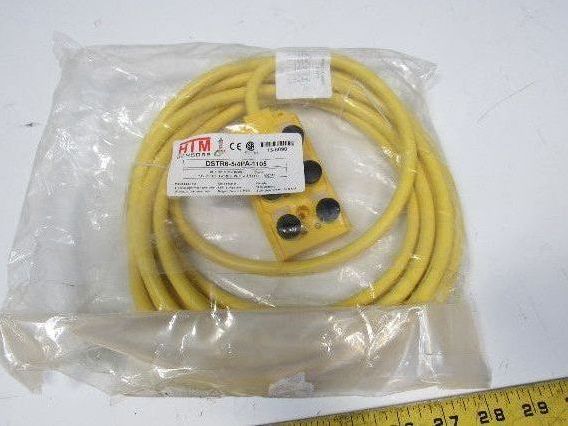 HTM DSTR6-5/4PA-1105 Distribution Box Assembly M12 5 Pole 4 Wires PNP W/LED