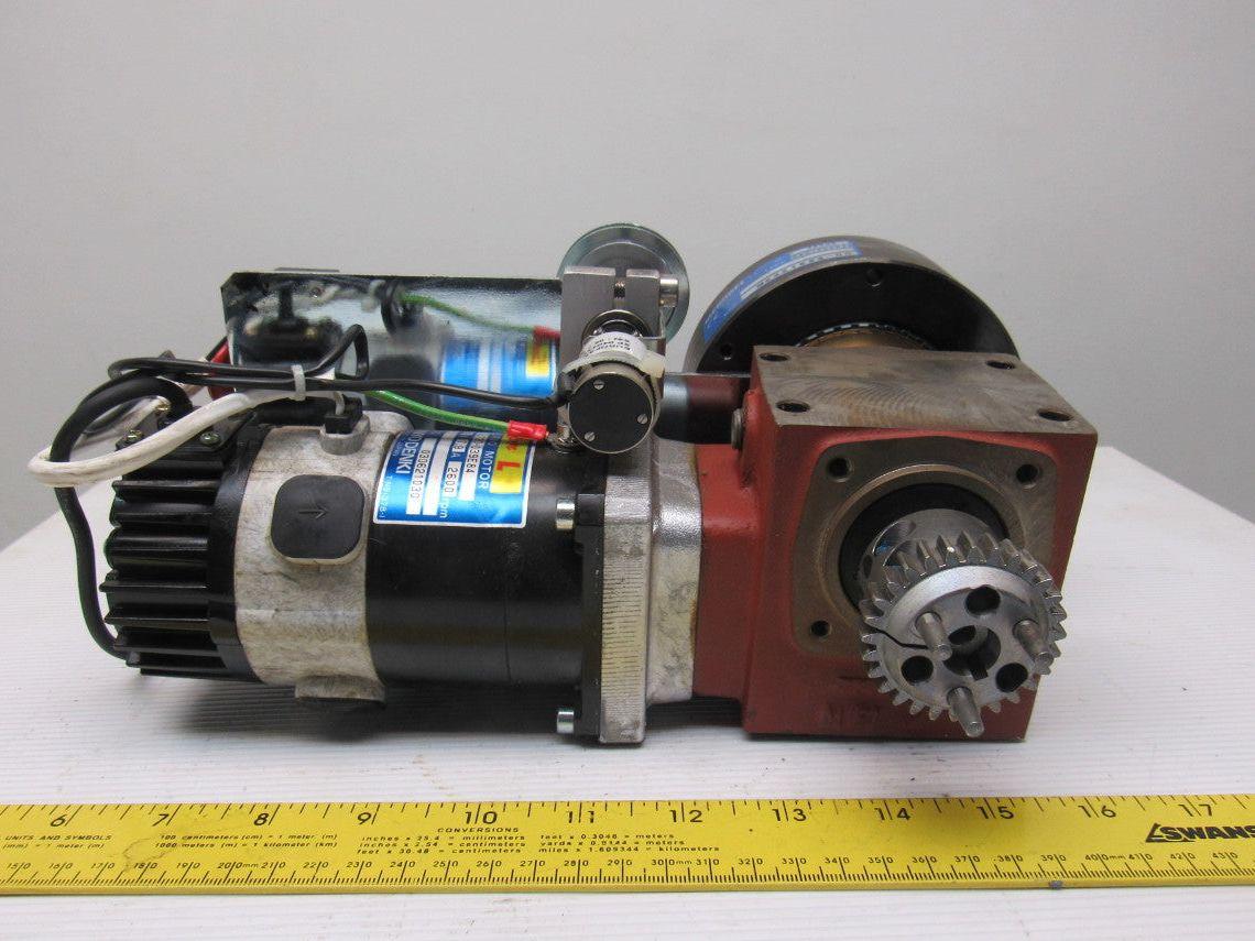 Sanyo Denki L720-039E84 170W 30V 2600RPM Servo 50:1 Reducer Brake Drive Assembly