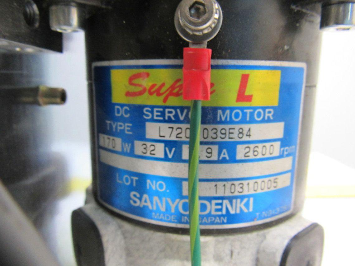 Sanyo Denki L720-039E84 170W 30V 2600RPM Servo 50:1 Reducer Brake Drive Assembly