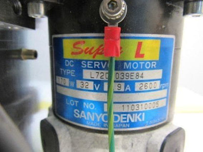 Sanyo Denki L720-039E84 170W 30V 2600RPM Servo 50:1 Reducer Brake Drive Assembly