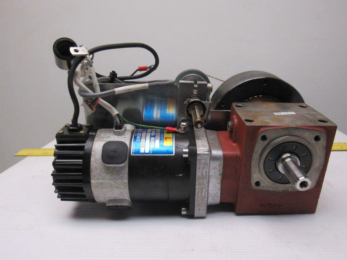 Sanyo Denki L720-039E84 170W 30V 2600RPM Servo 50:1 Reducer Brake Drive Assembly