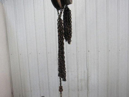 CM 1 Ton Manual Chain Fall Hoist 2000 Lbs. 28' Travel 17' Pendant Chain