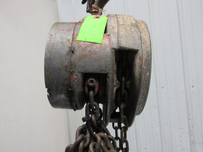 CM 1 Ton Manual Chain Fall Hoist 2000 Lbs. 28' Travel 17' Pendant Chain