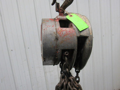 CM 1 Ton Manual Chain Fall Hoist 2000 Lbs. 28' Travel 17' Pendant Chain