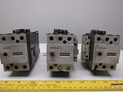Siemens 3TF4422-OB 600V 31Hp MAX Magnetic Contactor 24VDC Coil Lot Of 3