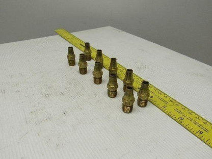 Imperial Eastman Brass Air fitting Connector 1/4" Tube to 1/4" NPT Lot of 10