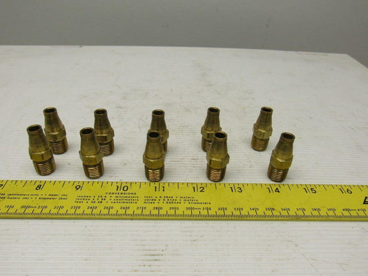 Imperial Eastman Brass Air fitting Connector 1/4" Tube to 1/4" NPT Lot of 10
