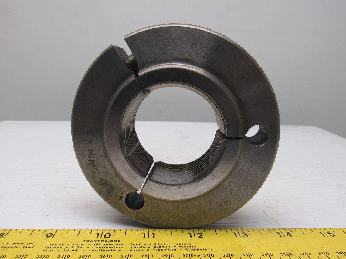 G.A.Co P.D.52.003mm Knurled Steel Nut  M54x3.0-6g