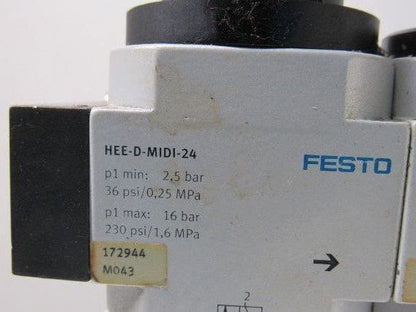 Festo HEE-D-MIDI & HEL-D-MIDI Pneumatic Valve Assembly 24VDC