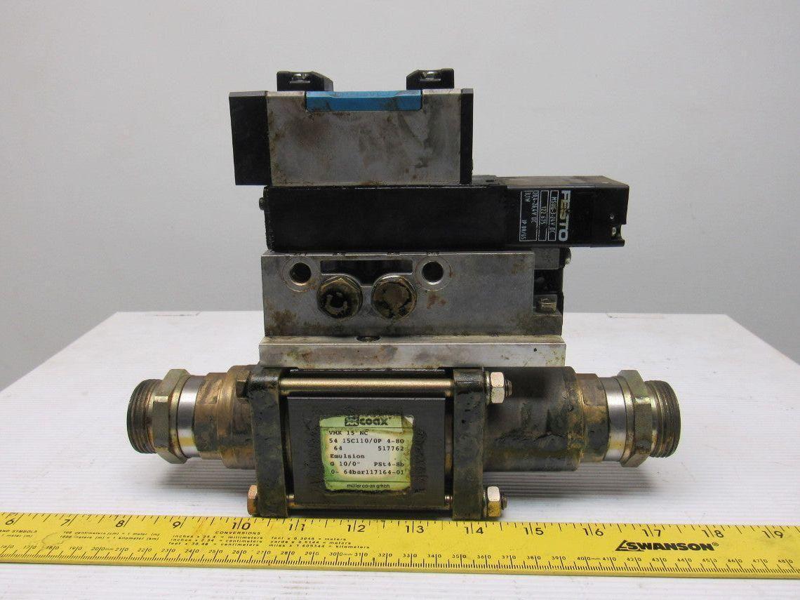 Coax /Festo VMK 15 NC Pneumatic Actuated Stack Valve Assembly 24V