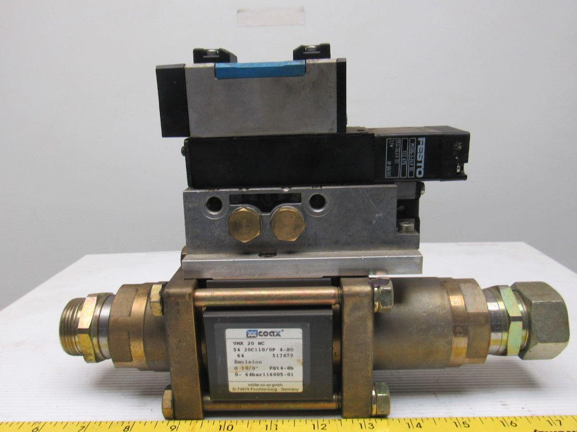 Coax/Festo VMK 20 NC Pneumatic Actuated Stack Valve Assembly 24V