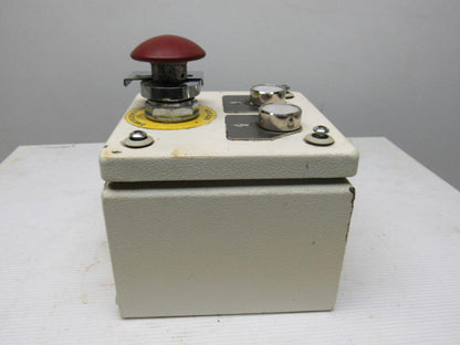 Rees 50703NO-NC Mushroom Head E-Stop W/6"x6"x4" Enclosure & 2 Push Buttons
