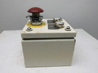 Rees 50703NO-NC Mushroom Head E-Stop W/6"x6"x4" Enclosure & 2 Push Buttons