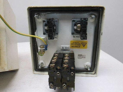 Rees 50703NO-NC Mushroom Head E-Stop W/6"x6"x4" Enclosure & 2 Push Buttons