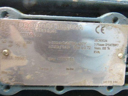 SEW-EURODRIVE 850105219.13.93.001 3/4Hp Electric Motor 220-242D/380-420Y 50Hz
