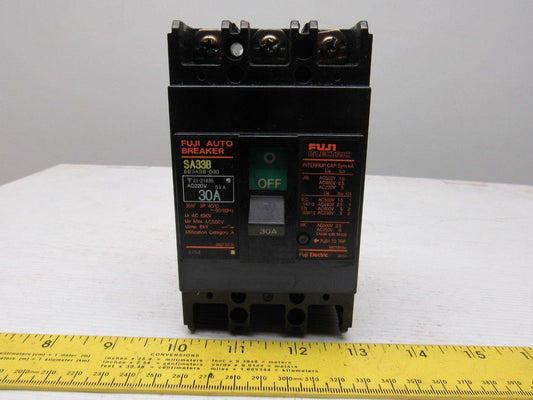 Fuji Electric BB3ASB-030 Auto Breaker 3Pole 30A 550VAC