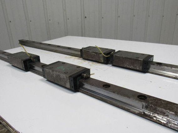 Heller MC16 Y Axis Runner Block & Rails 51-3/16" OAL Star Size 45 Lot of 2