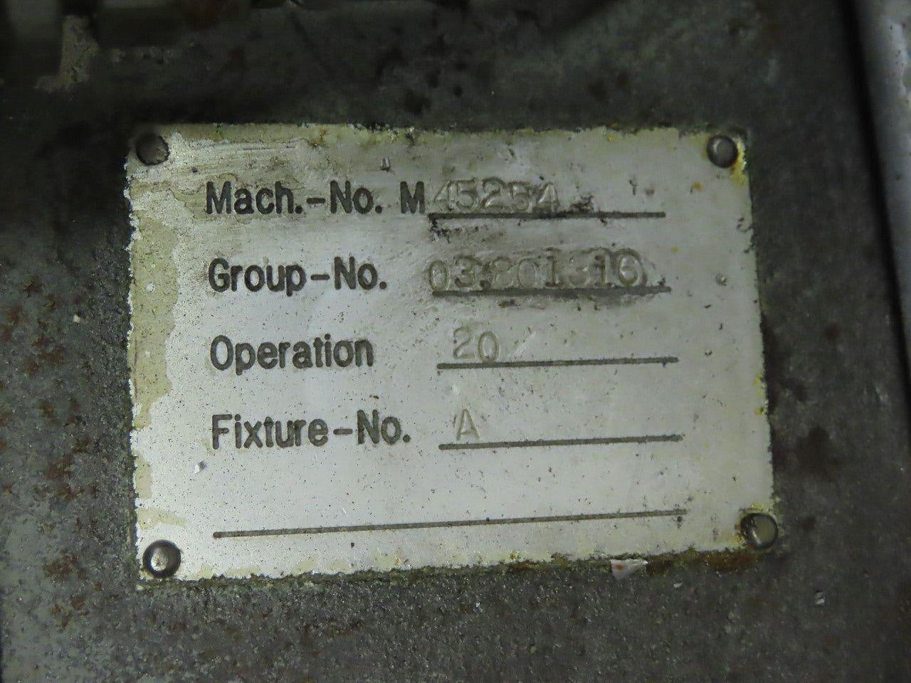 Heller MC16 Machining Center Work Holding Fixture