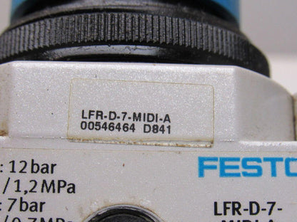 Festo LFR-D-7-MIDI-A/Festo LF-D-5M-MIDI-A Pneumatic Filter Regulator 1/2" NPT