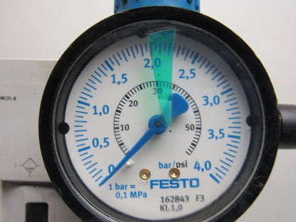 Festo LFR-D-7-MIDI-A/Festo LF-D-5M-MIDI-A Pneumatic Filter Regulator 1/2" NPT