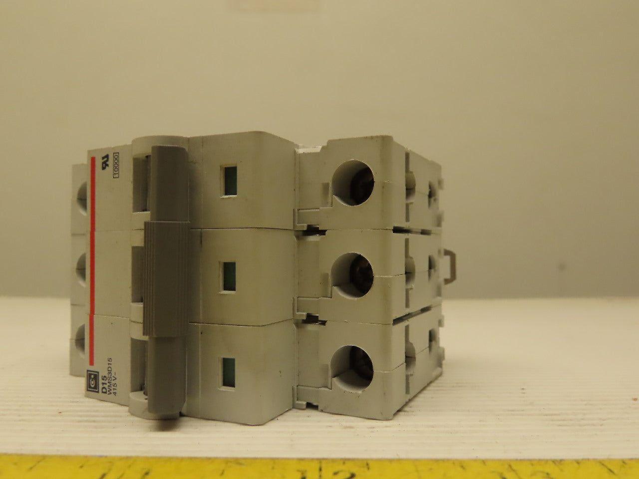 Eaton Cutler Hammer WMS3D15 415V 15AMP 3 Pole Circuit Breaker DIN Rail Mount