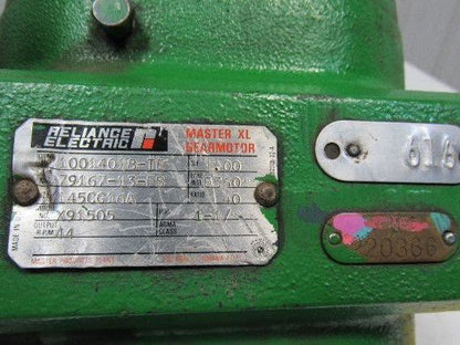 Reliance X91505 Size 145G16A Gear Box Speed Reducer 40:1 Ratio