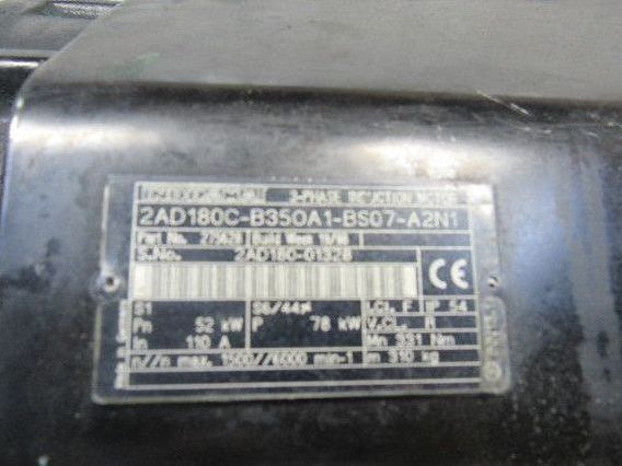 Indramat 275628 2AD180C-B35OA1-BS07-A2N1 3 3 Phase Induction Servo Motor