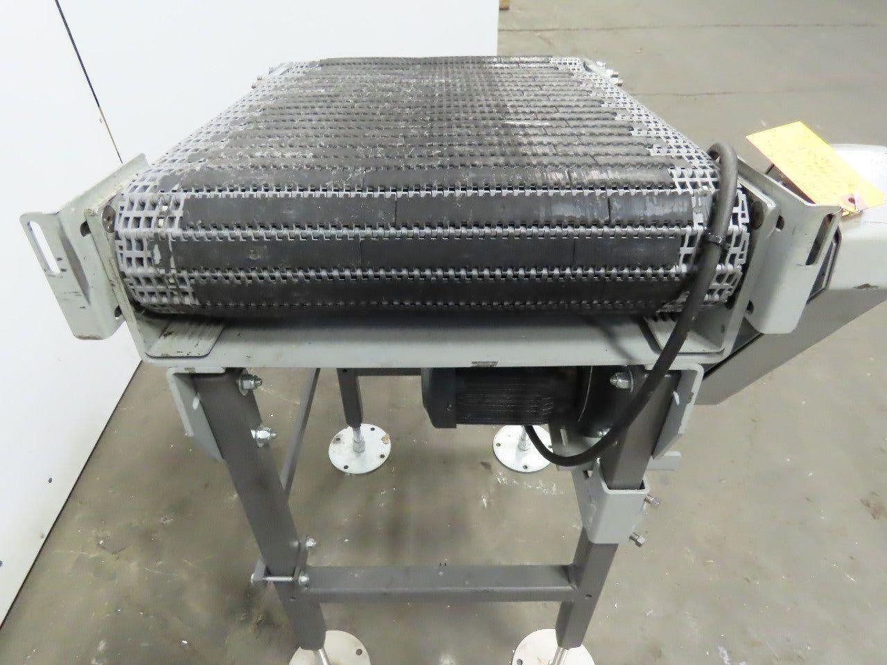 27" Incline Slide Bed Conveyor 17-1/2" Plastic Chain Belt 302 FPM 208-230/460
