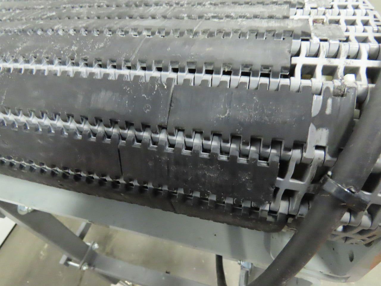 27" Incline Slide Bed Conveyor 17-1/2" Plastic Chain Belt 302 FPM 208-230/460