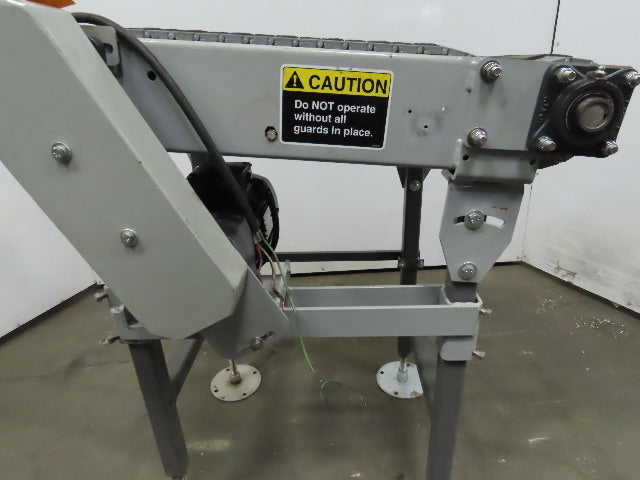 27" Incline Slide Bed Conveyor 17-1/2" Plastic Chain Belt 302 FPM 208-230/460