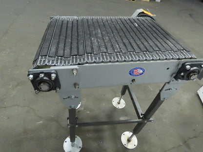 27" Incline Slide Bed Conveyor 17-1/2" Plastic Chain Belt 302 FPM 208-230/460