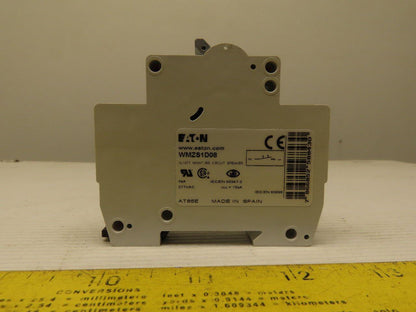 Eaton Cutler Hammer WMZS1D08 8A 1 Pole Circuit Breaker DIN Rail Mount Lot of 3