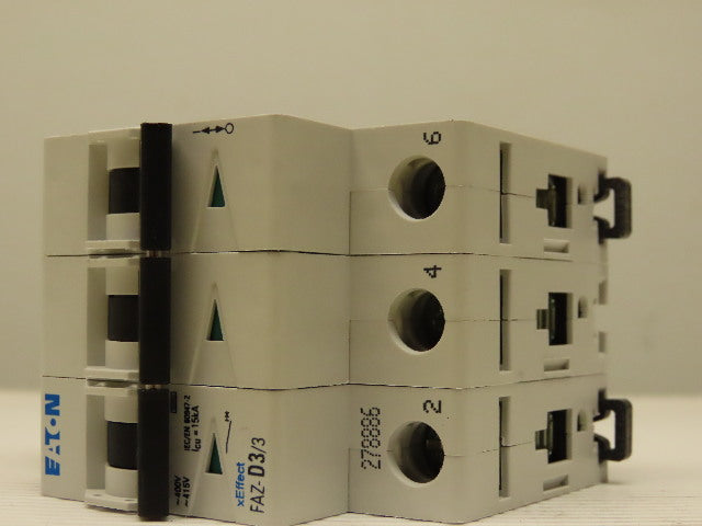 Eaton Cutler Hammer FAZ-D3/3 3AMP 3 Pole Circuit Breaker DIN Rail Mount