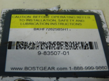 Boston Gear BKHF72625B5HT1 Wash Down Speed Reducer 25:1 Ratio