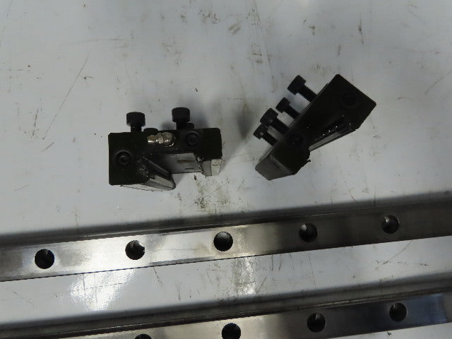 Single Horizontal Side Load Linear Rails  W/Bearing Block 36-1/4" Lot of 2