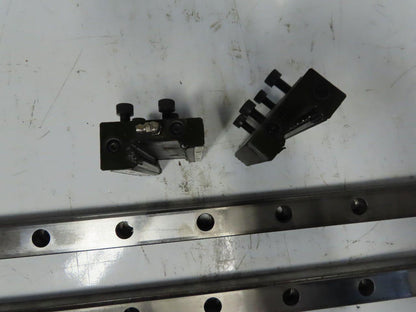 Single Horizontal Side Load Linear Rails  W/Bearing Block 36-1/4" Lot of 2