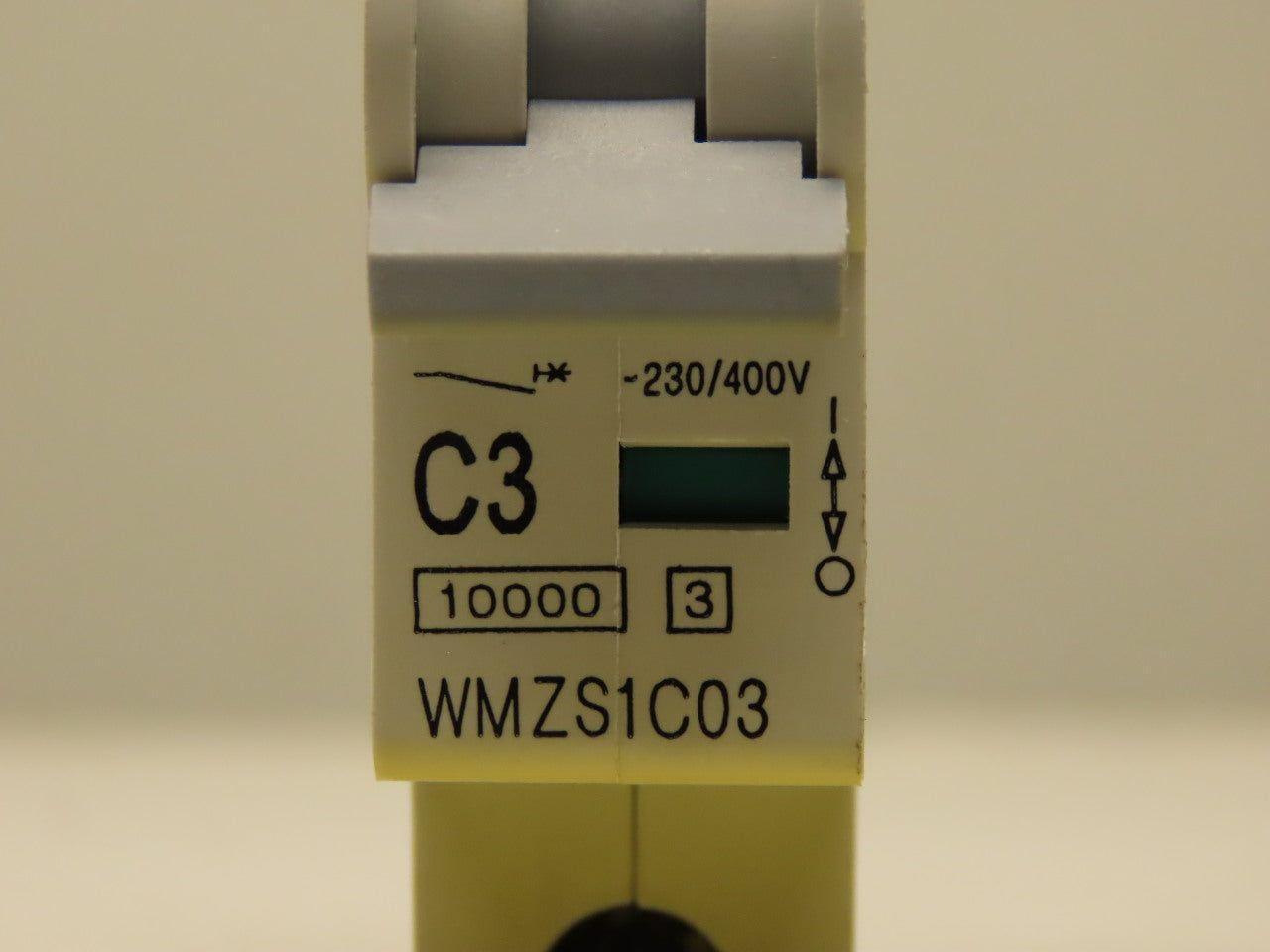 Eaton Cutler Hammer WMZS1C03  3AMP Single Pole Circuit Breaker DIN Rail Mount