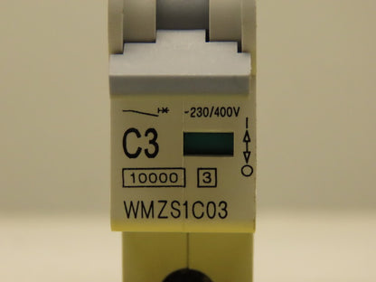 Eaton Cutler Hammer WMZS1C03  3AMP Single Pole Circuit Breaker DIN Rail Mount