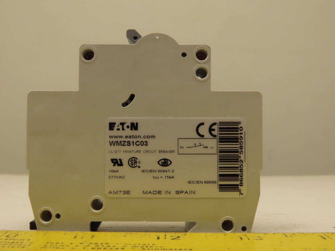 Eaton Cutler Hammer WMZS1C03  3AMP Single Pole Circuit Breaker DIN Rail Mount